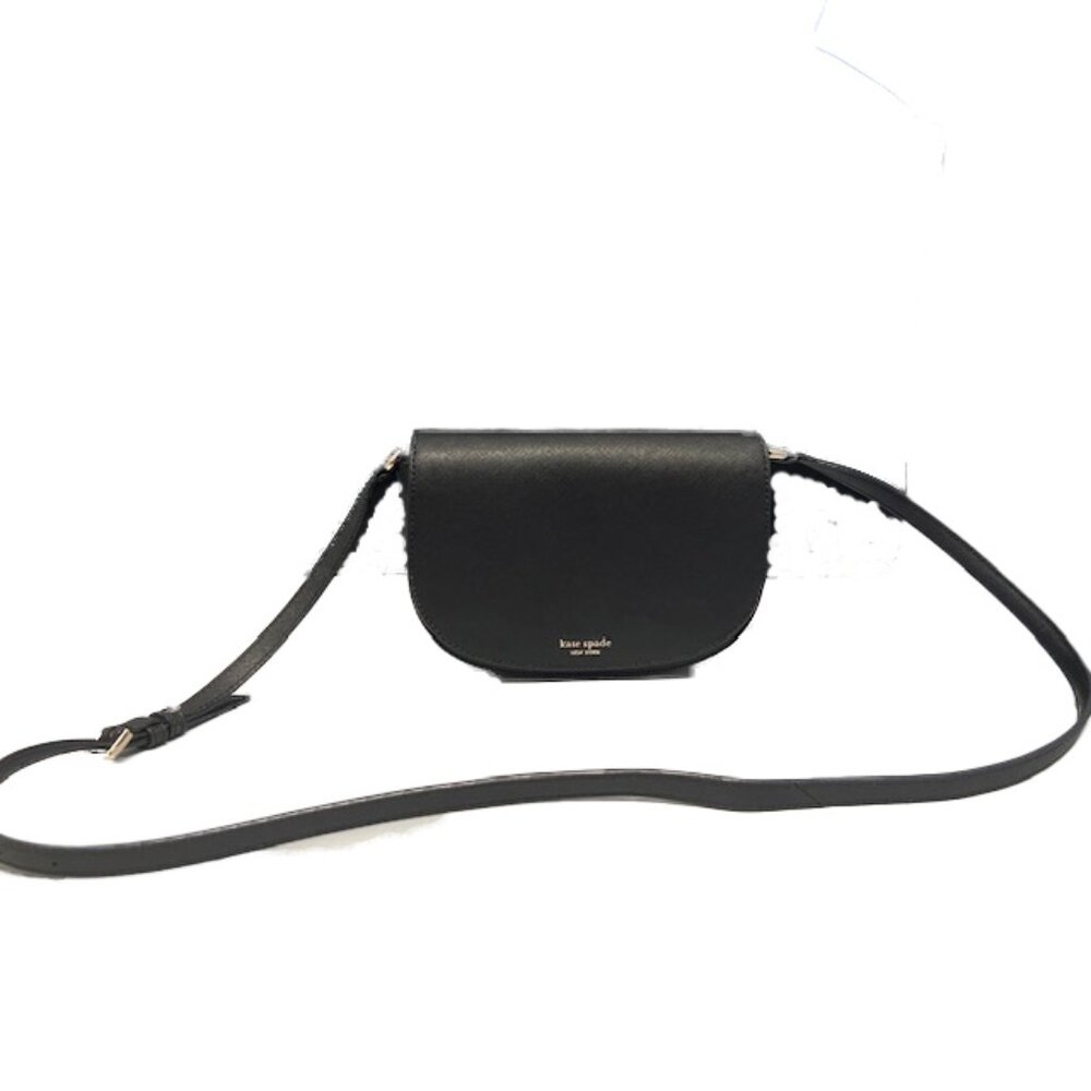 Black Leather Kate Spade Cross Body Bag